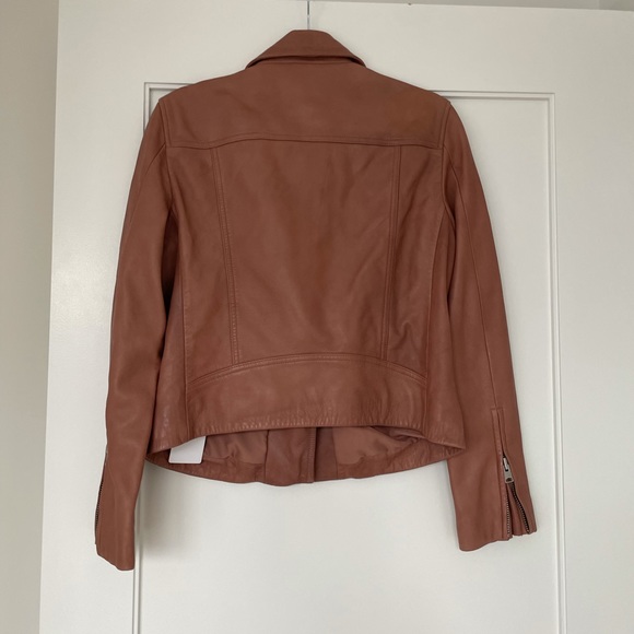 ❌SOLD❌ALLSAINTS Dalby Leather Biker Jacket Pink - Picture 12 of 14